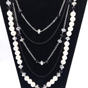 Vintage Multi Strand Pearl Statement‎ Necklace